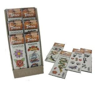 TATUAGENS TEMPOR&Aacute;RIAS EM DISPLAY (72 un.)