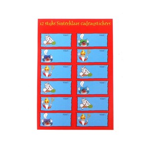 Autocolantes para Presentes de S&atilde;o Nicolau / Sinterklaas (24 un.) - Pack de 12