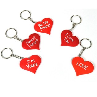Porta-chaves de Cora&ccedil;&atilde;o com Texto (Pack de 12)