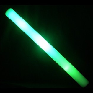 Bast&atilde;o Luminoso LED de Espuma - Verde - 45 cm (17 unid.)