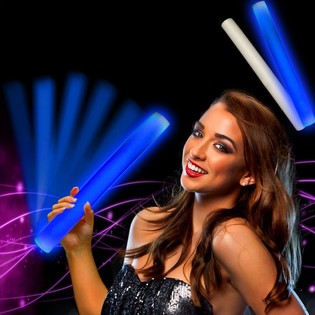 Bast&atilde;o de Espuma LED Azul - Party Stick (24 un.)