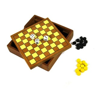 JOGO DE DAMAS EM MADEIRA (12 un.)