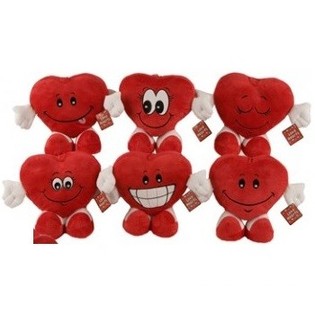 Cora&ccedil;&otilde;es de pel&uacute;cia com m&atilde;os e p&eacute;s (6 un.)