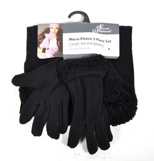 Conjunto de Micropolar 3 Pe&ccedil;as Preto