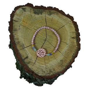 Pulseira Rosa com pendente (1 un.)