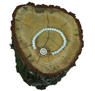 Pulseira Estilo Ibiza Branca com Pingente (1 un)