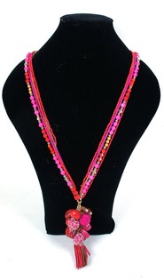 Colar Estilo Ibiza Fúcsia (1 un.)