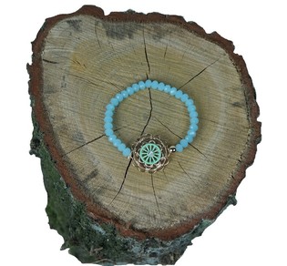 Pulseira Azul Estilo Ibiza com Pingente (1 un.)