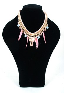 Colar de Luxo Estilo Ibiza Rosa (1 un.)