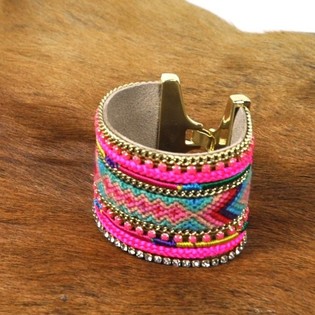 Pulseira de Luxo F&uacute;csia (1 un.)
