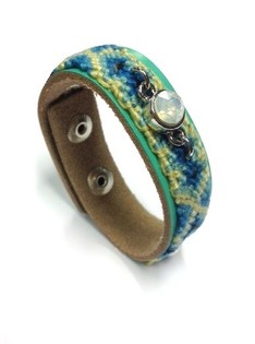 Pulseira de Luxo Estilo Ibiza Verde Menta (1 un)