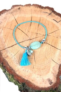 Pulseira Turquesa Estilo Ibiza com Borla (1 un.)