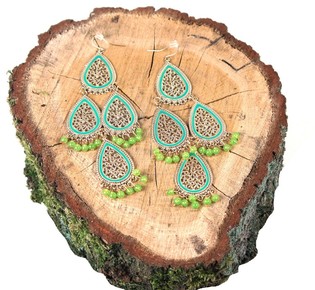 Brinco verde turquesa (1 un.)