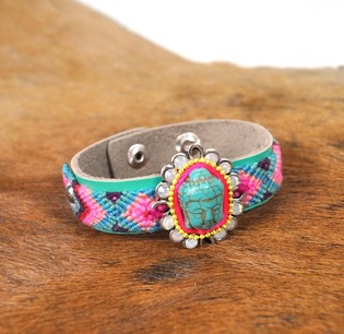 Pulseira Ibiza Prata Verde Buda (1 un.)