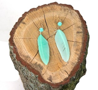 Brincos de Pena Menta Estilo Ibiza (1 un)