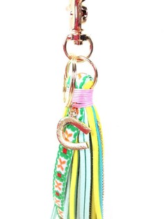 Porta-chaves / Pendente de Luxo para Mala Estilo Ibiza Verde/Amarelo (1 un)