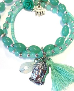 Pulseira Estilo Ibiza Menta Buda (1 un.)