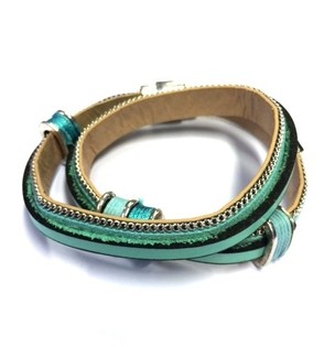 Pulseira de Luxo Turquesa Estilo Ibiza (1 un.)