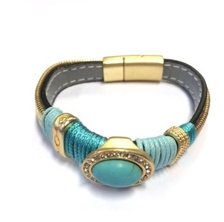 Pulseira de Luxo Turquesa / Dourado (1 un)