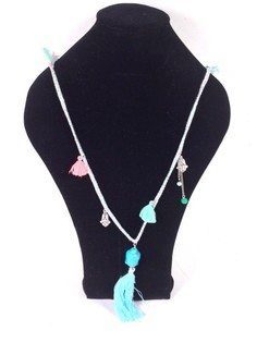 Colar estilo Ibiza com Buda Azul (1 un.)