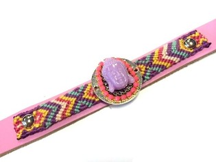 Pulseira de luxo Buda roxa (1 un.)