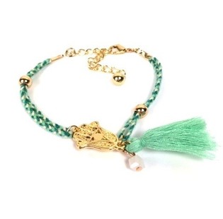 Pulseira Entran&ccedil;ada Azul/Branco (1 un)