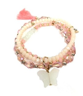 Pulseira Ibiza Rosa de 3 Voltas (1 un)