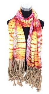 Cachecol Estilo Ibiza Amarelo-Rosa (1 un)