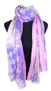 Cachecol estilo Ibiza violeta/rosa (1 un.)