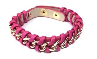 Pulseira Entrançada Fúcsia Estilo Ibiza (1 un.)