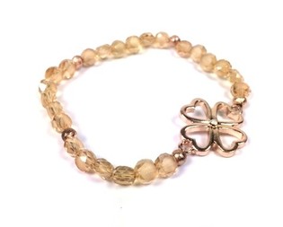 Pulseira Estilo Ibiza Taupe Trevo (1 un.)