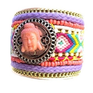 Pulseira de Luxo Estilo Ibiza Multicolor Buda (1 un.)