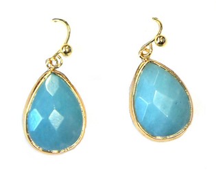 Brincos Azul/Dourado (1 un.)