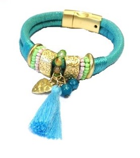 Pulseira Estilo Ibiza Turquesa (1 un.)