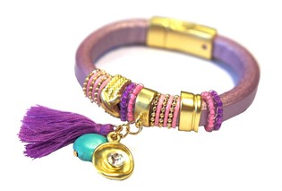 Pulseira Estilo Ibiza Roxa (1 un)