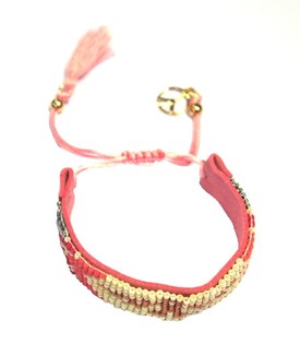 Pulseira Cor-de-Rosa Estilo Ibiza (1 un.)