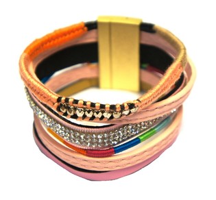 Pulseira Estilo Ibiza Rosa (1 un.)