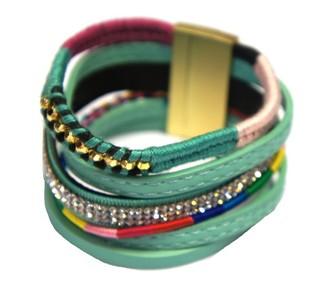 Pulseira Ibiza Turquesa - 6 Voltas com Fecho Magn&eacute;tico (1 un.)