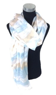 Cachecol Estilo Ibiza Azul/Creme (1 un.)