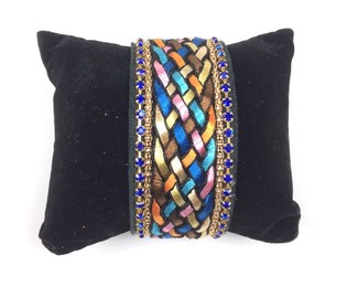 Pulseira Estilo Ibiza Azul (1 un.) - Fecho Magn&eacute;tico