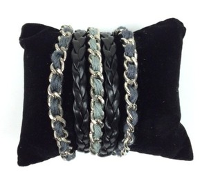 Pulseira Preto/Cinzento - Estilo Ibiza (1 un.)