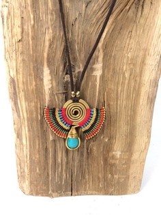 Colar HANDMADE ORIGINALS com Bluestone Vermelho/Castanho (1 un)