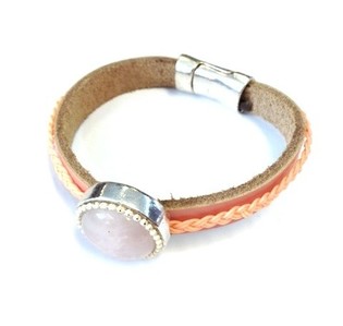 Pulseira Rosa com Pedra (1 un)