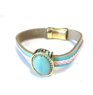 Pulseira estilo Ibiza com pedra (1 un.)