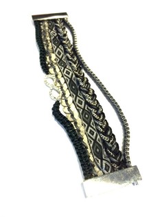 Pulseira Preto/Cinzento (1 un)