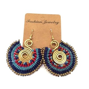 Brincos Handmade Originals Azul/Vermelho (1 un.)