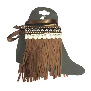 Decora&ccedil;&atilde;o de Luxo para Botas com Franjas Castanho (1 un)