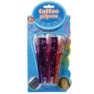 3 Canetas de Gel para Tatuagens em Cart&atilde;o (12 unid.)
