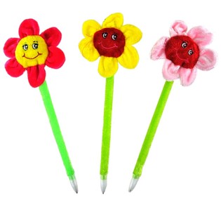 CANETA FLOR DE PELUCHE (11 un.)