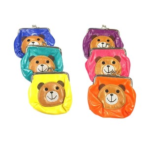 Carteira Infantil com Ursinho Cores Mistas (6 un)